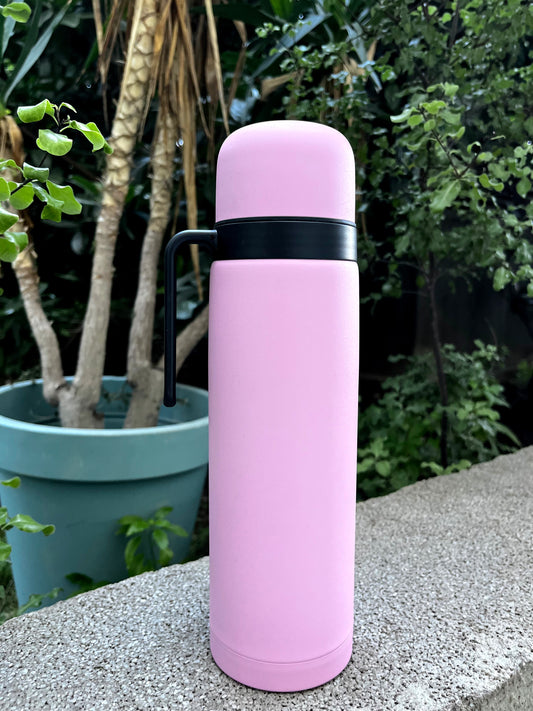 Termo acero inoxidable rosado