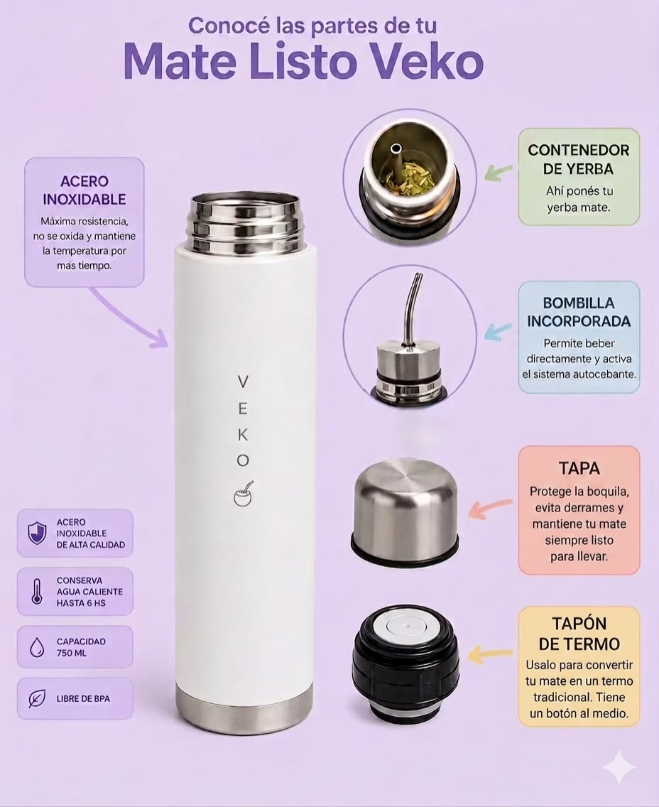 Mate Listo (autocebante) Lila