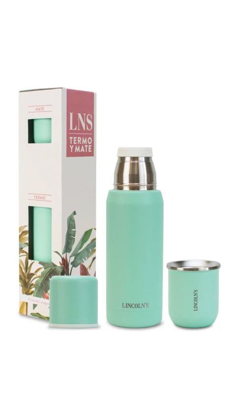 Kit Matero Verde – Termo 500 ml + Mate de Acero Inoxidable