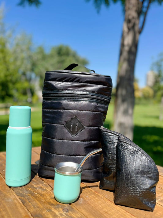 KIT MOCHILA IMPERMEABLE  - TERMO DE 500 ML VERDE